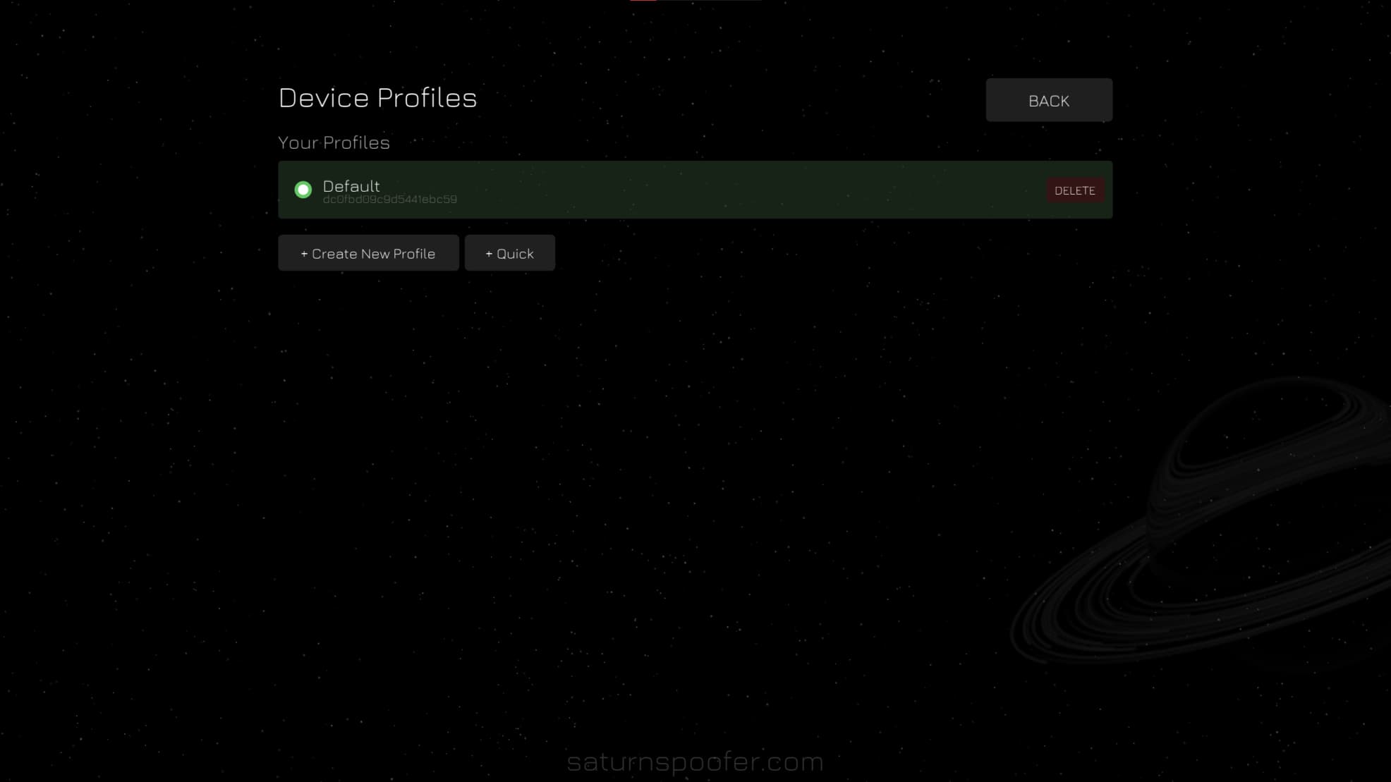 Saturn hardware profile list